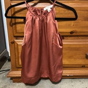 Monteau Los Angeles Scalloped Sleeveless Blouse